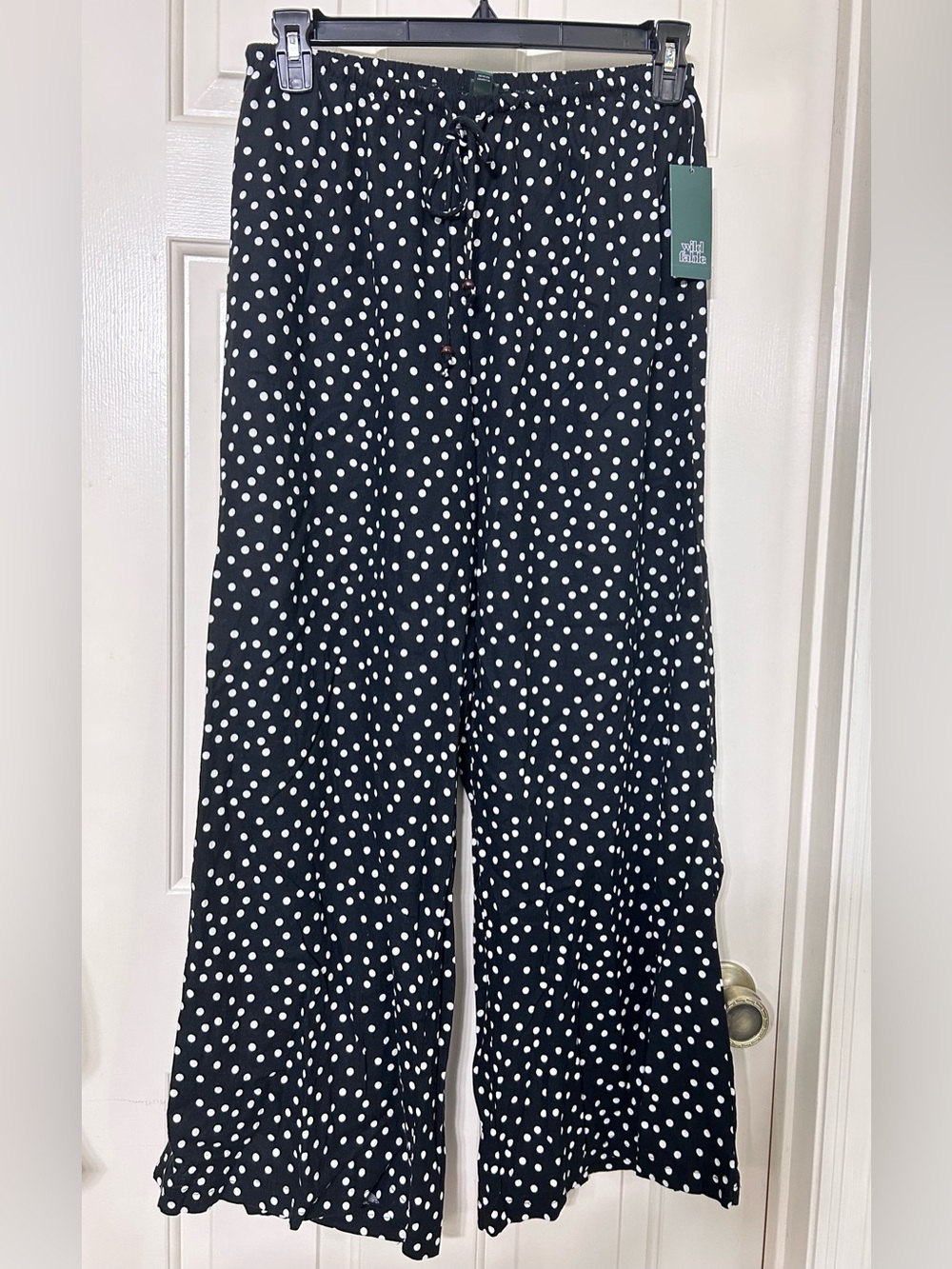 wild fable Black and White Polka Dot Straight-Leg Pants